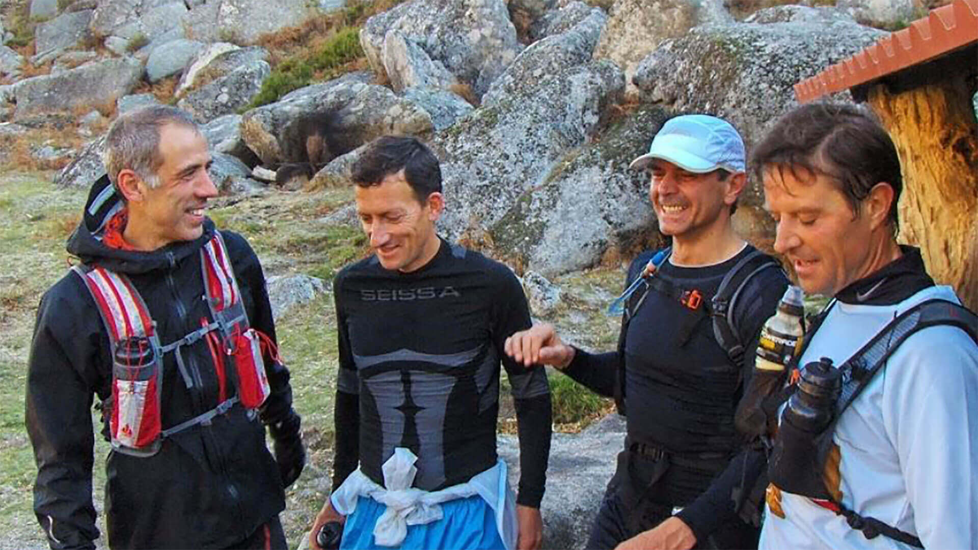 João Neto and friends preparing for a run.