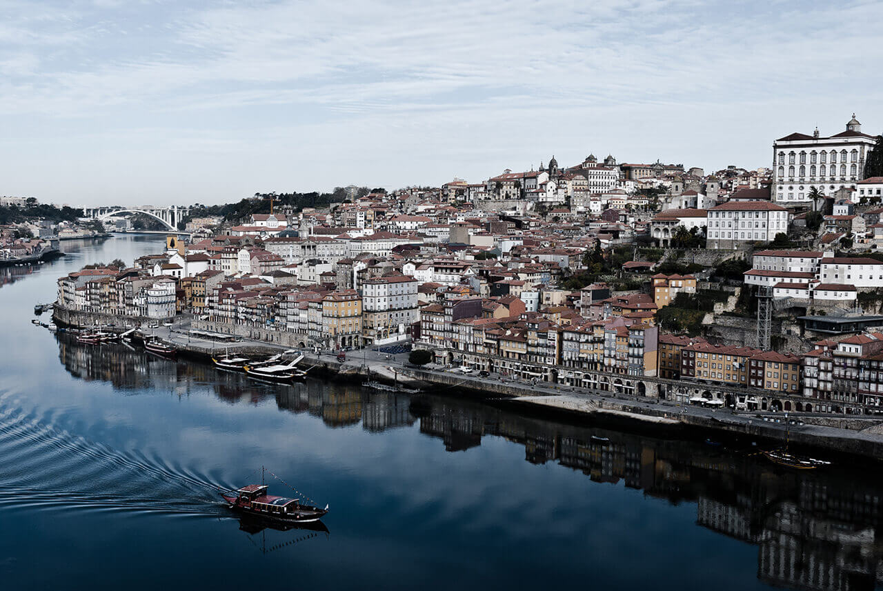 Ribeira area in Porto