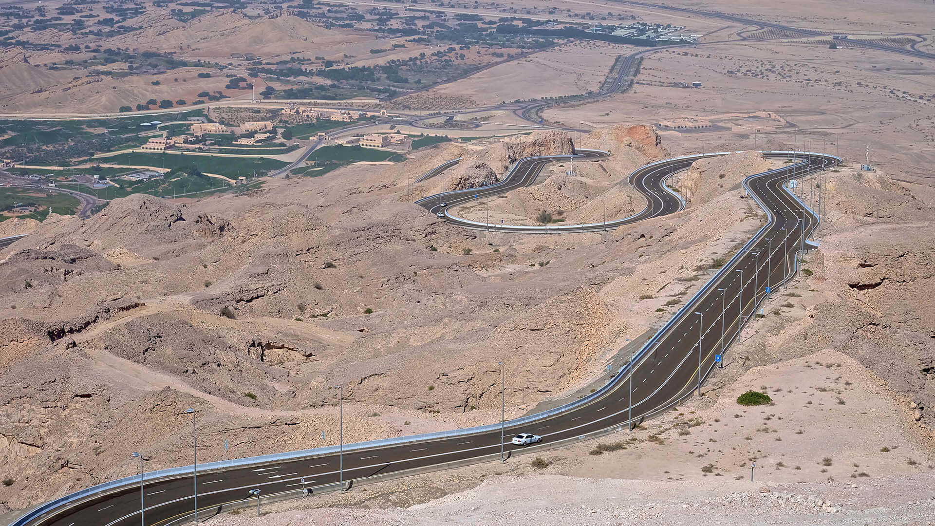 Jebel Hafeet mountain road in the UAE