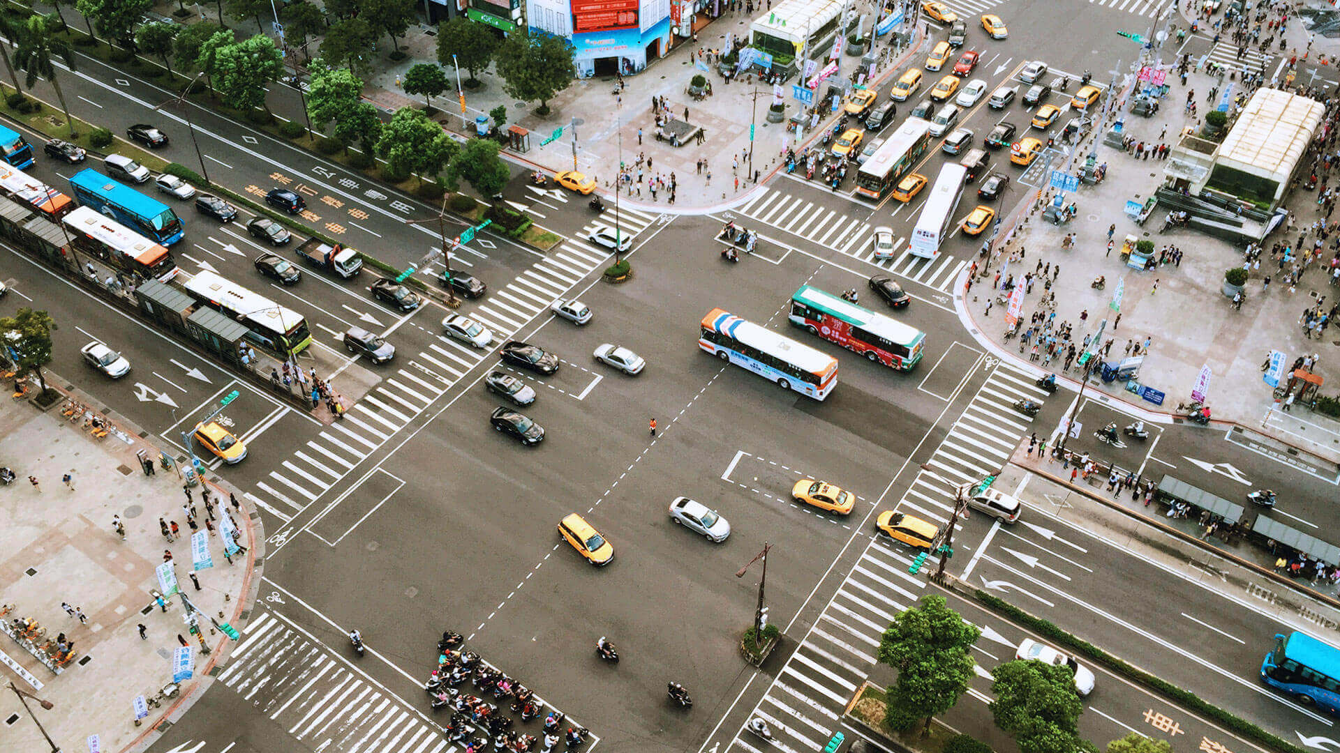 A busy crossroad